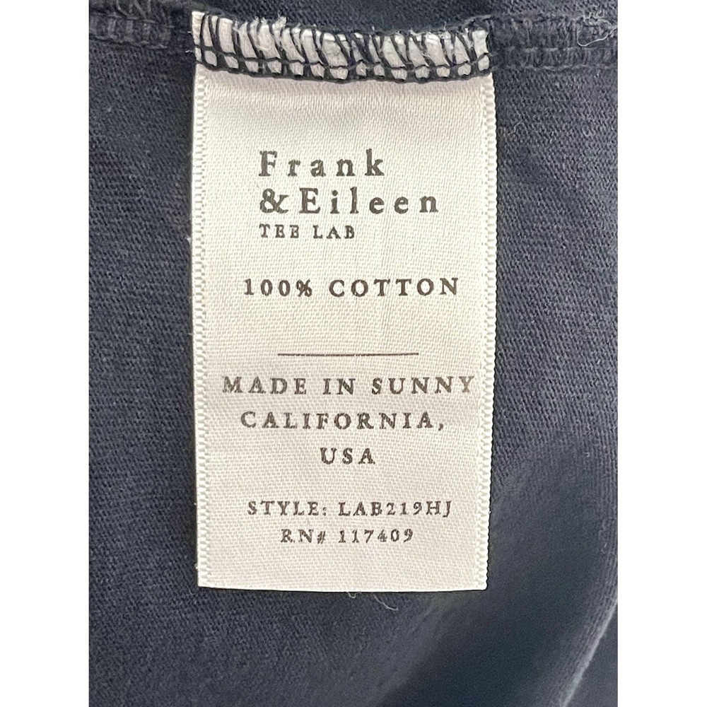 FRANK & EILEEN Theo Perfect Tee Black Raw Hem 100% Cotton M - Picture 7 of 13